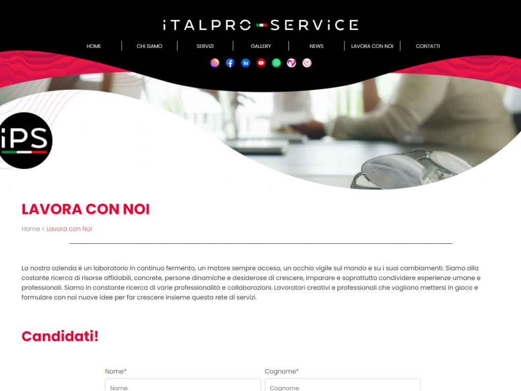Realizzazione sito web ItalPro Service