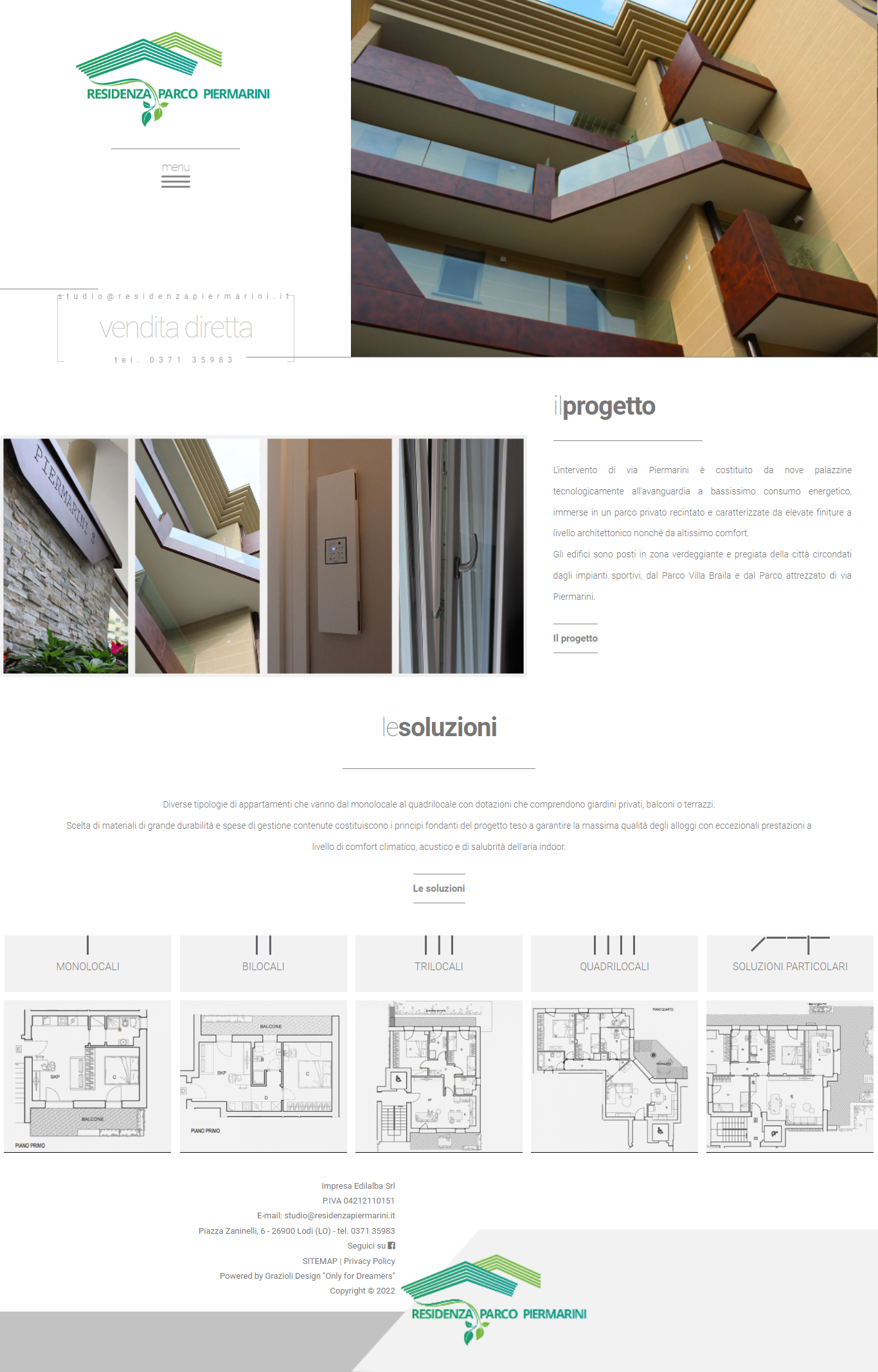 Realizzazione sito web per residenza Parco Piermarini